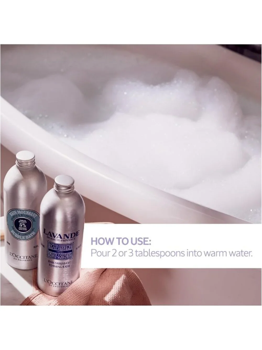 Relaxing Lavender Bubble Bath Refill - Foaming, Essential Oil Infused, 16.9 fl